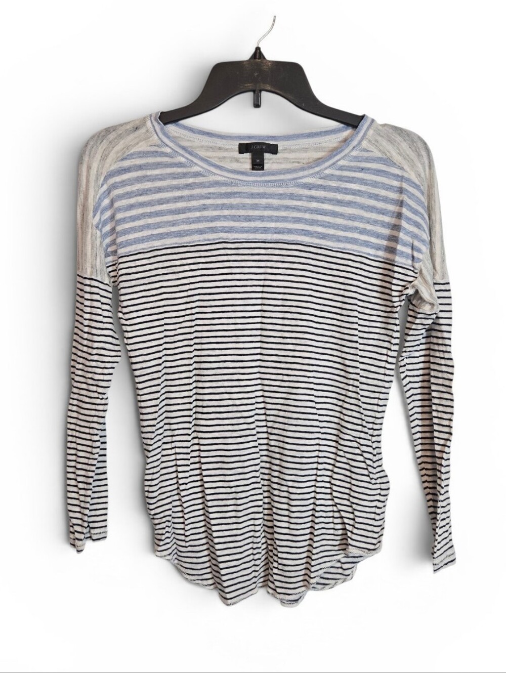 J. Crew Striped Long Sleeve Lightweight Top Size Medium